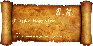 Butyka Magdolna névjegykártya