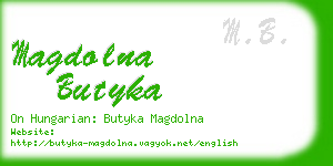 magdolna butyka business card
